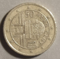 2005 - AUSTRIA  - MONETA IN EURO  - DEL VALORE DI  50 CENTESIMI  - USATA - Oesterreich