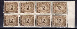 Italia (1947) - 12 Lire Segnatasse, Filigrana Ruota SB ** - Postage Due