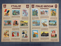 ITALIE ITALIA VATICAN X 18 Chromos 1er Choix ! Série Complete TB  68 X 51mm Semi-cartonnées Pub: Album Pupier EUROPE - Otros & Sin Clasificación