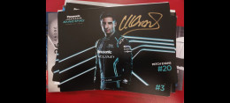 Mitch Evans Autografo Autograph Signed - Car Racing - F1