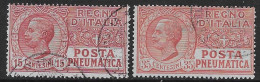 Italia Italy 1927 Regno Pneumatica Leoni Sa N.PN12-PN13 Completa US - Poste Pneumatique