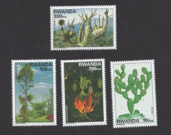 RWANDA 1995 PLANTS TREES CACTUS - Unused Stamps