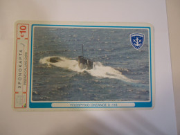 GREECE  PREPAID CARDS   SUBMARINE  SHIP SHIPS WARSHIPS 10 - Bateaux