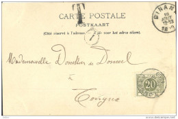 _5Tx941: TX6:  TONGRES 1899: Niet-gefrankeerde Postkaart: Verstuurd Uit DINANT: La Vallée Di Bocq: Le Château De Spontin - Brieven En Documenten