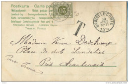 4cp-807: Fantasiekaartje: Niet Gefrankeerd; Getaxeerd: TX6:* LANDELIES *: Sterstempel Verstuurd Uit BRAINE-LE-COMTE 1904 - Covers & Documents