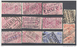 _Gm894: Restje Van 11 Spoorwegzels....NORD-BELG E -stempel... Om Verder Uit Te Zoeken... - Nord Belge