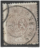 6Wz-165: N° 25A: Dc: WARNETON: Get.15... Iets Beschadigd..... - 1866-1867 Kleine Leeuw