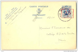 _2n791:  BONNE ESPERANCE > 2E MONS 2 /  CARTE POSTALE POSTKAART.: 35 C Op 50ct - Postmarks - Lines: Ambulant & Rural