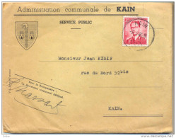 4Za987:  Gemeentebrief: N° 925: KAIN > Kain + Handtekening Voor De  Burgemeester... - 1953-1972 Brillen