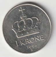 NORGE 1990: 1 Krone, KM 419 - Norway