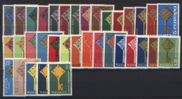 Europa CEPT 1968 Annata Completa + Foglietto / Complete Year Set + S/S **/MNH VF - Années Complètes