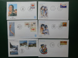 FDC GROENL./9 FDC GROENLAND ANNEE 1993 COTE YVERT TIMBRES 74.50 € NR. 218/230+BLOC 4 - FDC