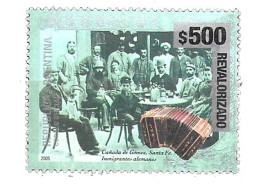 #75328 ARGENTINA 2023 NEW EMERGENCY OVERPRINTED (REVALORIZADO) INMIGRATION MUSIC DEFINITIVES 500 Ps MNH SCARCE - Unused Stamps