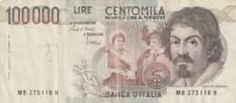 BANCONOTA ITALIA LIRE 100000 CARAVAGGIO EF (ZP918 - 100000 Liras