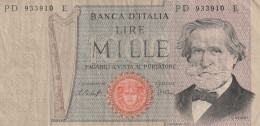 BANCONOTA ITALIA LIRE 1000 VERDI VF (ZP945 - 1.000 Lire