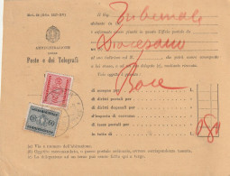 AVVISO POSTE SEGNATASSE C.20+60 1937 (ZP3264 - Taxe