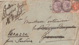 LETTERA REGNO UNITO 1886 1+1+0,5 TIMBRO ARRIVO VARAZZE GENOVA (ZP2753 - Brieven En Documenten
