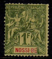 Nossi-Be - 1894 -  1 F.. Type Groupe -  Neuf Sans Gomme - Unused Stamps