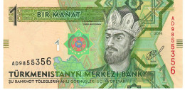 TURKMENISTAN P29b   1  MANAT 2014 #AD  UNC. - Turkmenistan
