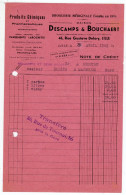 Document Commercial 1945 Descamps & Bouchaert 46 Rue Gustave Delory Lille Nord Droguerie Médicale Produits Chimiques - Drogisterij & Parfum