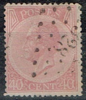 Belgique - 1865 - Y&T N° 20, Oblitéré 328 Saint-Nicolas - 1865-1866 Perfil Izquierdo