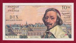 Billet De 10 NF Nouveaux Francs Richelieu 02/07/1959 état SLPENDIDE SPL - 10 NF 1959-1963 ''Richelieu''