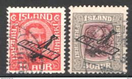 Islanda 1928 Posta Aerea Unif.A1/2 O/Used VF/F - Airmail