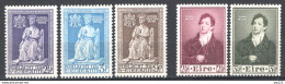 Irlanda 1950/52 Unif. 113/17 */MVLH VF/F - Unused Stamps