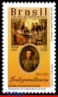 Ref. BR-V2022-09 BRAZIL 2022 - 200 YEARS INDEPENDENCE,WITH PORTUGAL, D.PEDRO I, MNH, HISTORY 1V - Neufs