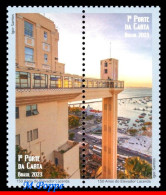 Ref. BR-V2023-17 BRAZIL 2023 - LACERDA ELEVATOR,150 YEARS, SALVADOR BAHIA, SET MNH, ARCHITECTURE 2V - Unused Stamps