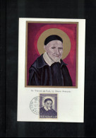 Vatican 1960 Saint Vincenzo De Paoli - Founder Of Caritas Carte Maximum - Maximumkarten (MC)