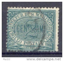 San Marino 1877 2 C. (Sass.1) Usato /Used VF - Gebruikt