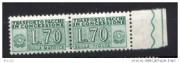 Italia Repubblica 1966 Pacchi In Concessione 70 Â£ Sass. PPC 8 **/MNH VF - Consigned Parcels