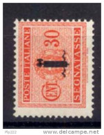 Italia  Repubblica Sociale 1944 Segnatasse Sass.S.64 **/MNH VF/F - Taxe