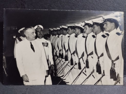 1957 Photo PUERTARENAS Costa Rica Visit Of The Italian Ambassador On Board The Cruiser Montecuccoli - Oceanía