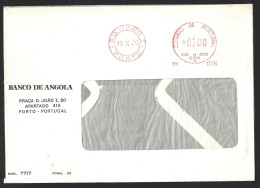 Carta Com Flâmula Do Banco De Angola, Da Praça D. João I, Porto De 1970. Letter With Pennant From Banco De Angola, From - Brieven En Documenten