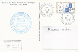 TAAF Carte Postale N°1-CP Amiral Max Douguet Oblitéré - Enteros Postales