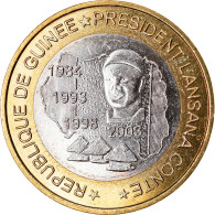 Monnaie, Guinea, 6000 CFA, 2003, Président Lansan Conté, SPL, Bi-Metallic - Guinee