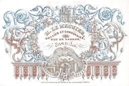 Porceleinkaart - Carte Porcelaine -  H. Le Meunier Bottier Et Cordonnier - Rue De Laeken   - 13 X 9 Cm - Old Professions