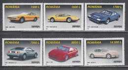 Romania 1999 - Ferrari Automobiles, Mi-Nr. 5450/55, MNH* - Neufs