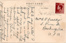 73437 - Grossbritannien - 1937 - 1.5d KEVIII EF A AnsKte LONDON - ... -> Roxburg, OR (USA) - Lettres & Documents