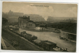 54 HOMECOURT JOEUF  Carte Rare La Gare Wagons Trains Marchandises 1920 Edit Jamain   D13 2022 - Homecourt