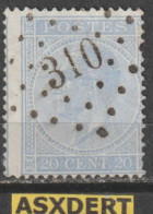 N° 18  LP 310 Renaix - Ronse - 1865-1866 Perfil Izquierdo