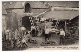 CPA Près De Loué Remire En Charnie 72 Sarthe Charronnage Et  Forge Machines Agricoles Julien Coutelle éditeur Pedu - Loue