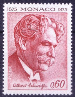 Monaco 1975 MNH, Schweitzer, Nobel Peace Laureate, Medical Missionary - Albert Schweitzer