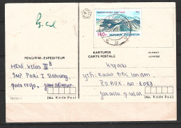 INDONESIE. N°1125 De 1987 Sur Carte Ayant Circulé. Volcan. - Volcans