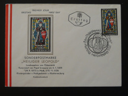 FDC Vitrail Medieval Stained Glass Windows Autriche Austria 1967 - Glas & Brandglas