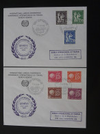 Lettre Cover (x2) Timbres De Service OIT ILO Labour Conference Du Travail Suisse 1972 - ILO