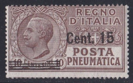 Italie - 1900 - 1944  Victor Emmanuel III - Poste Pneumatique  Y&T  N ° 6  Neuf * - Poste Pneumatique