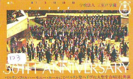 TELECARTE JAPON * CHEF D ' ORCHESTRA (123) 50th ANNIVERSARY *  ORCHESTRA * PHONECARD JAPAN  CONCERT - Música